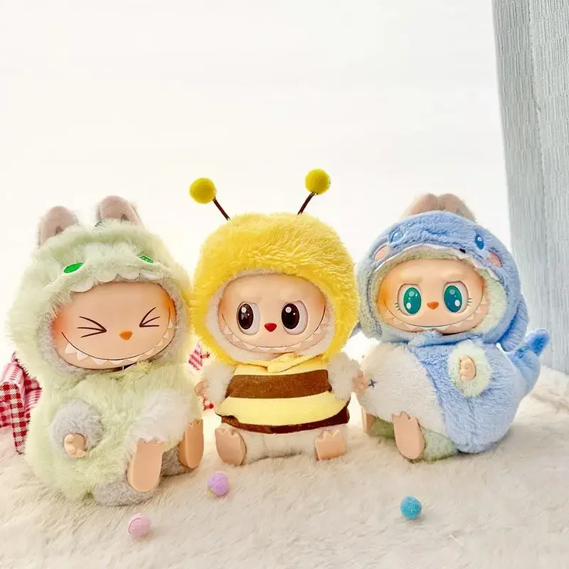 For 15-17cm Labubu pendant sitting baby shark bee dinosaur cute Dolls Accessories Cute Decoration Little Clothes