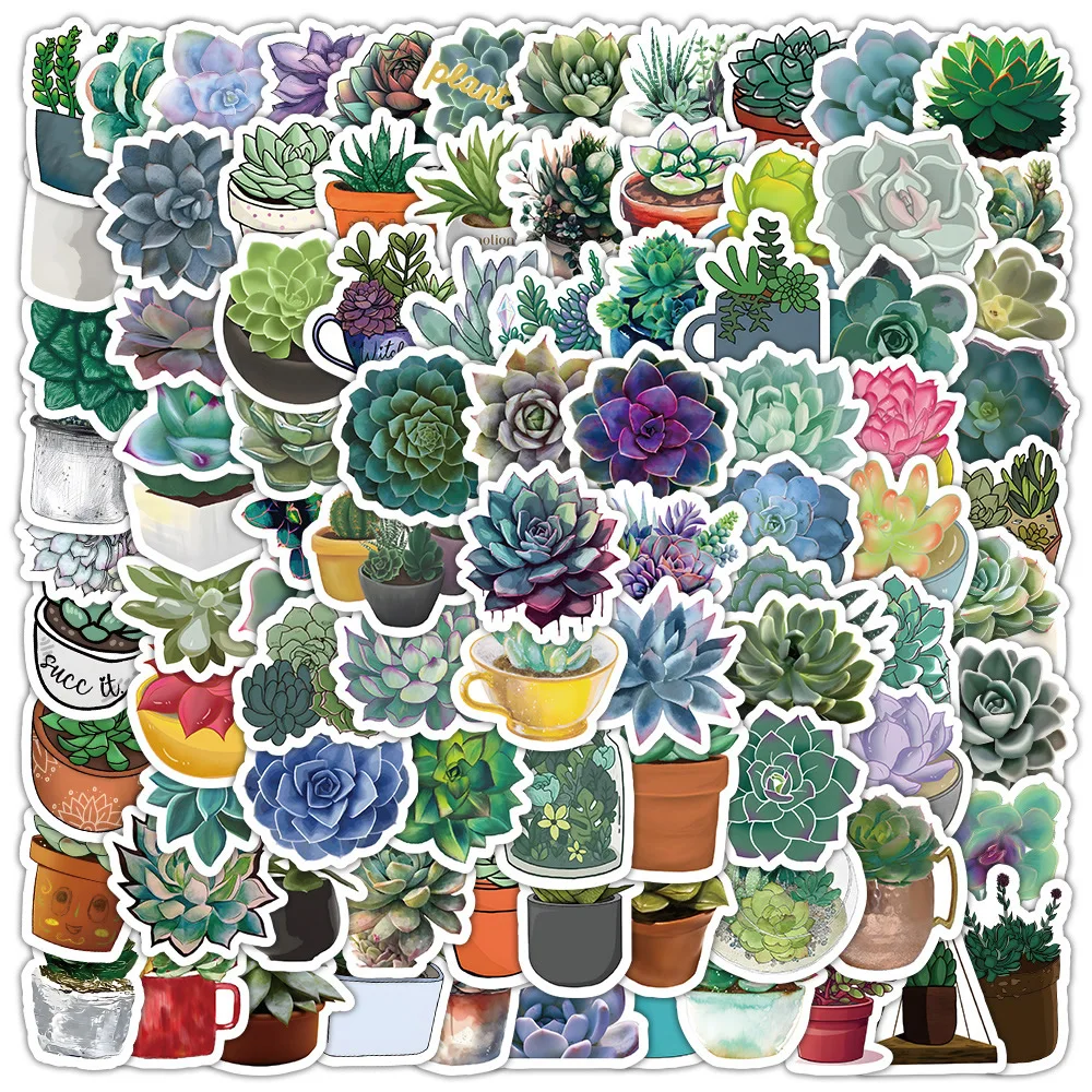 100Pcs Succulent Cute Stickers Pack Aesthetic Stationery Supplies Lot Kawaii Office Teacher School Diary Decoration Korean Paper 100Pcs Succulent Cute Stickers Pack Aesthetic Stationery Supplies Lot Kawaii Office Teacher School Diary Decoration Korean Paper