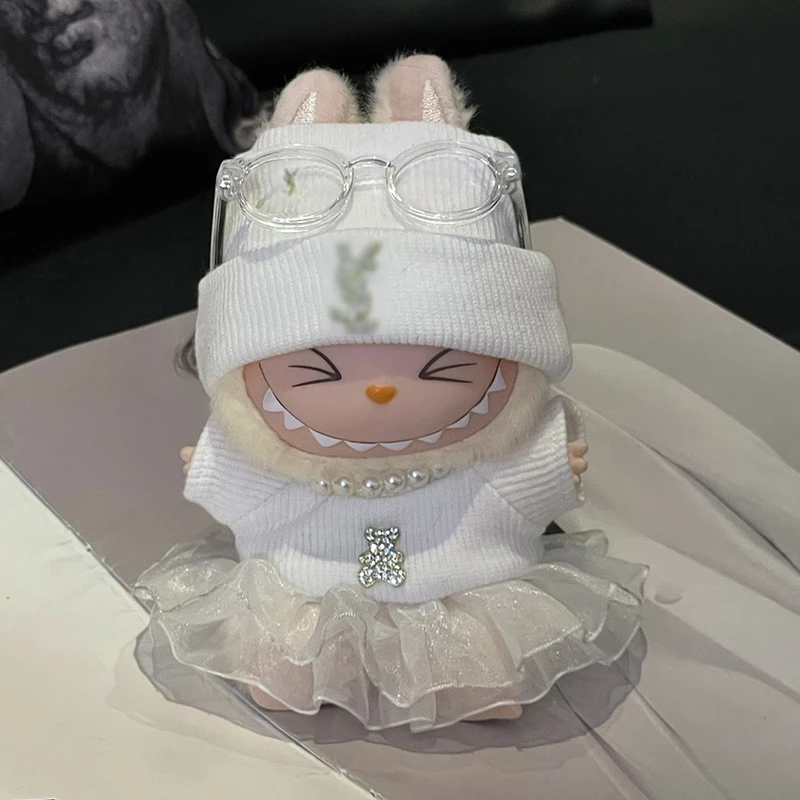 Cute Fashion Labubu V1 V2 Knitted Sweater Labubu Pendant Cute Style Pleated Skirt Set Handmade Custom Luxury Dress Doll Shoes TY Cute Fashion Labubu V1 V2 Knitted Sweater Labubu Pendant Cute Style Pleated Skirt Set Handmade Custom Luxury Dress Doll Shoes TY