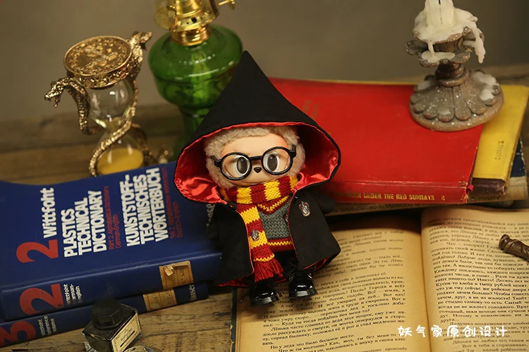 Labubu Rabu Doll Clothes Set Pendant Doll Clothes Decoration 15 17cm Size Doll Clothes School Uniform Magic Academy