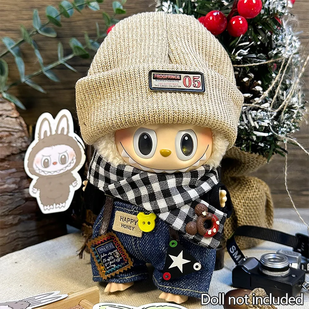 For 17cm Labubu Dolls Accessories DIY Doll Clothes Heartbeat Long Eared Furry Rabbit Costume Cartoon Dress Up Labubu Outfit For 17cm Labubu Dolls Accessories DIY Doll Clothes Heartbeat Long Eared Furry Rabbit Costume Cartoon Dress Up Labubu Outfit
