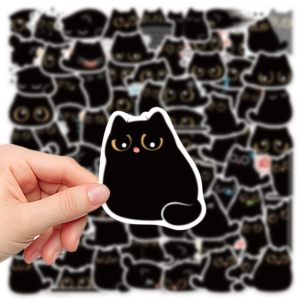 10/20/40/80PCS Black Cat Cute Kawaii Stickers Vintage For DIY Notebook Scrapbooking Motorcycle Laptop Luggage Graffiti Decals 10/20/40/80PCS Black Cat Cute Kawaii Stickers Vintage For DIY Notebook Scrapbooking Motorcycle Laptop Luggage Graffiti Decals