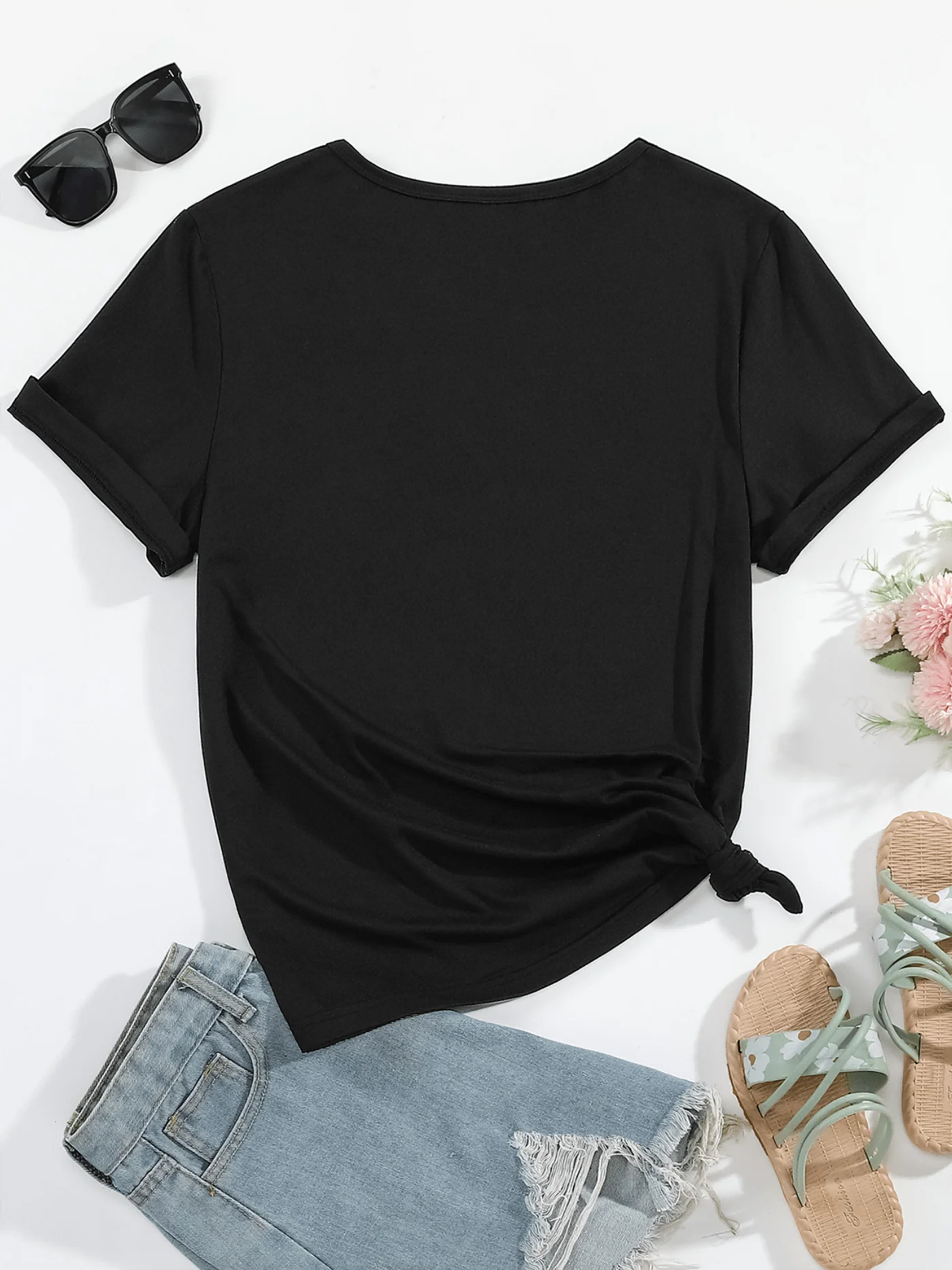 Cute Labubu Design T-shirt With A Classic Labubu Pose Is Suitable For Women's Casual Sportswear, Perfect For All Seasons Cute Labubu Design T-shirt With A Classic Labubu Pose Is Suitable For Women's Casual Sportswear, Perfect For All Seasons
