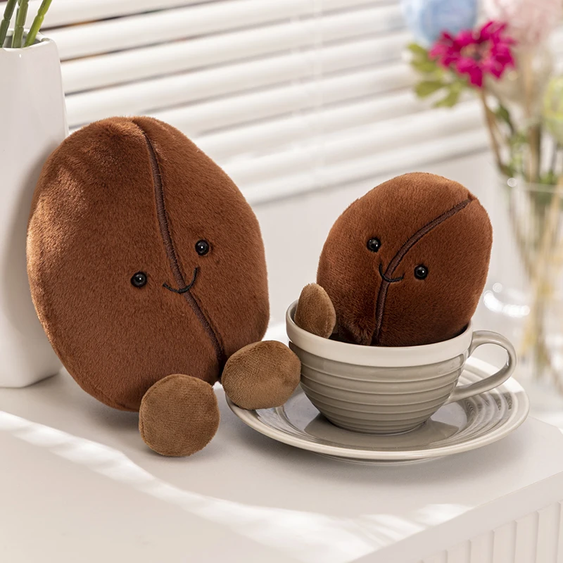 Kawaii Simulated Coffee Food Plush Doll Pillow Brown Coffee Bean With Foot Soft Plush Stuffed Pillow Bedroom Sofa Decor Gift Kawaii Simulated Coffee Food Plush Doll Pillow Brown Coffee Bean With Foot Soft Plush Stuffed Pillow Bedroom Sofa Decor Gift
