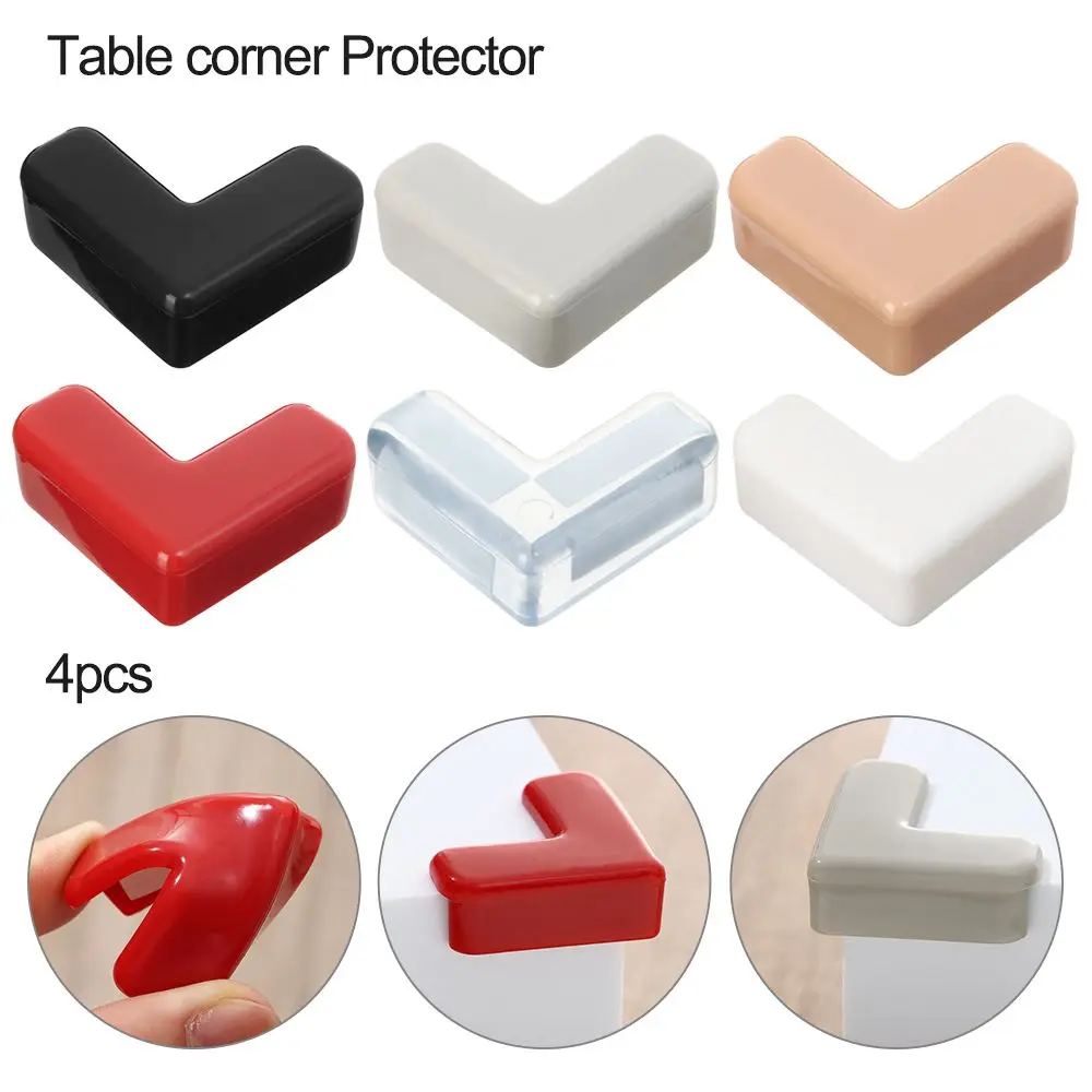 、4pcs Baby Safety Colorful Silicone Protector Table Corner Edge Protection Cover Electric Socket Children Anticollision Guards