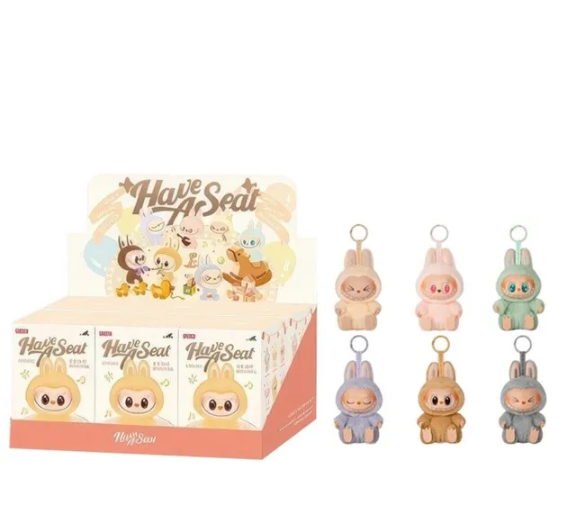 Labubu Macaron 2nd Blind Box Popmart series PVC kawaii Labubu Replica Macaron Pendant Doll Monsters Lisa Trendy Toy Gift