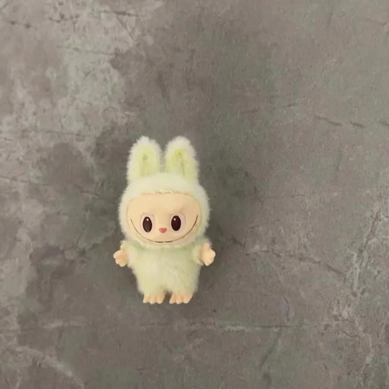 The First Generation Labubu Cute Particle Station Posture Plush Toy Mini Pendant Bag Accessories Diy Mobile Phone Chain Accessor