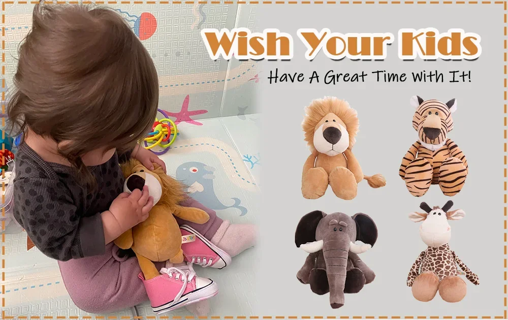 Stuffed Plush Animals Toys Soft Dolls Jungle Lion Elephant Tiger Dog Fox Monkey Deer Children Gift Kawaii Baby Kids Hobbie Toys Stuffed Plush Animals Toys Soft Dolls Jungle Lion Elephant Tiger Dog Fox Monkey Deer Children Gift Kawaii Baby Kids Hobbie Toys
