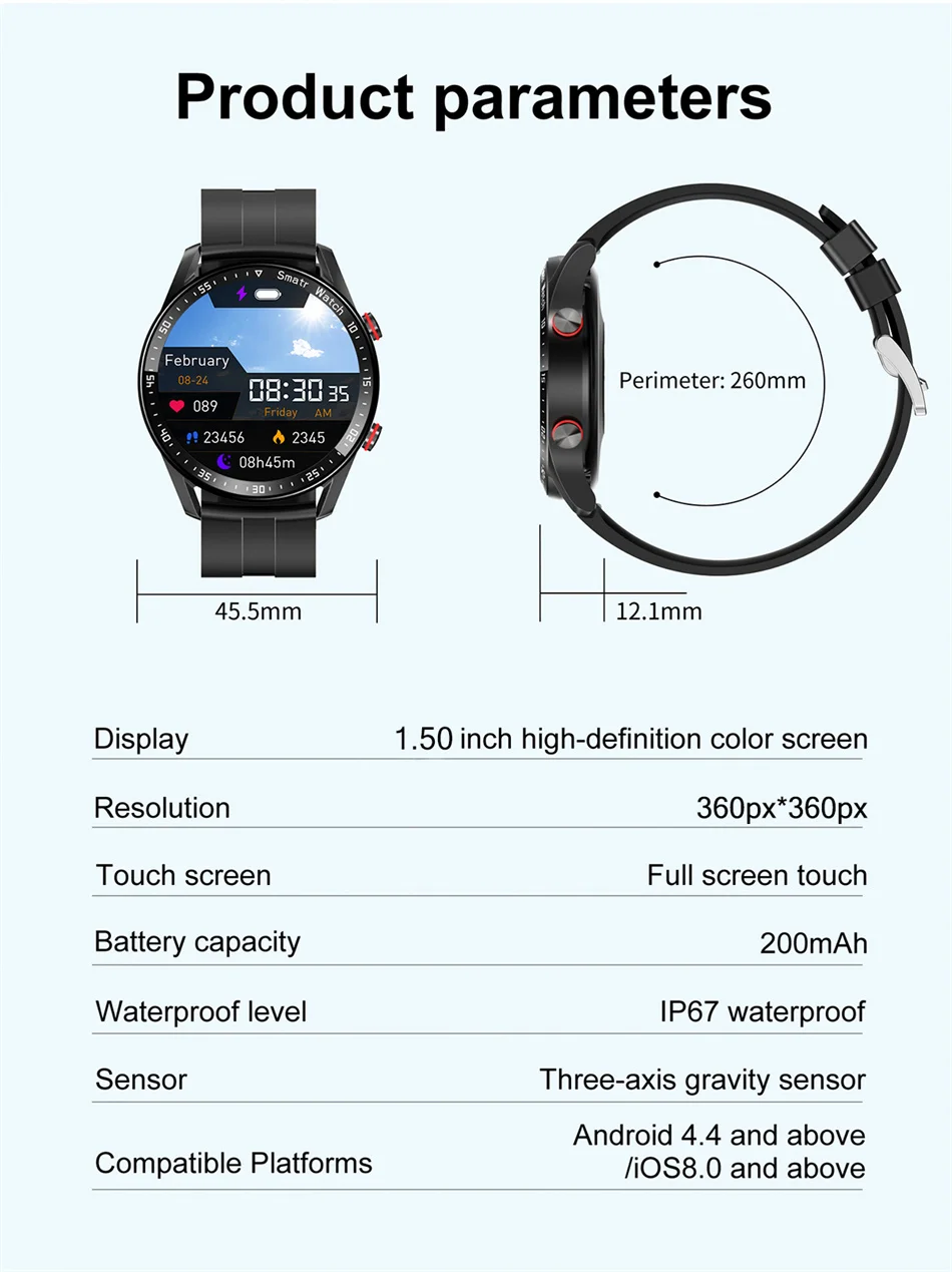 2024 New Bluetooth Call Smart Watch Men 360*360 HD Display Heart Rate Fitness Tracker ECG+PPG Business Smartwatches For Huawei 2024 New Bluetooth Call Smart Watch Men 360*360 HD Display Heart Rate Fitness Tracker ECG+PPG Business Smartwatches For Huawei