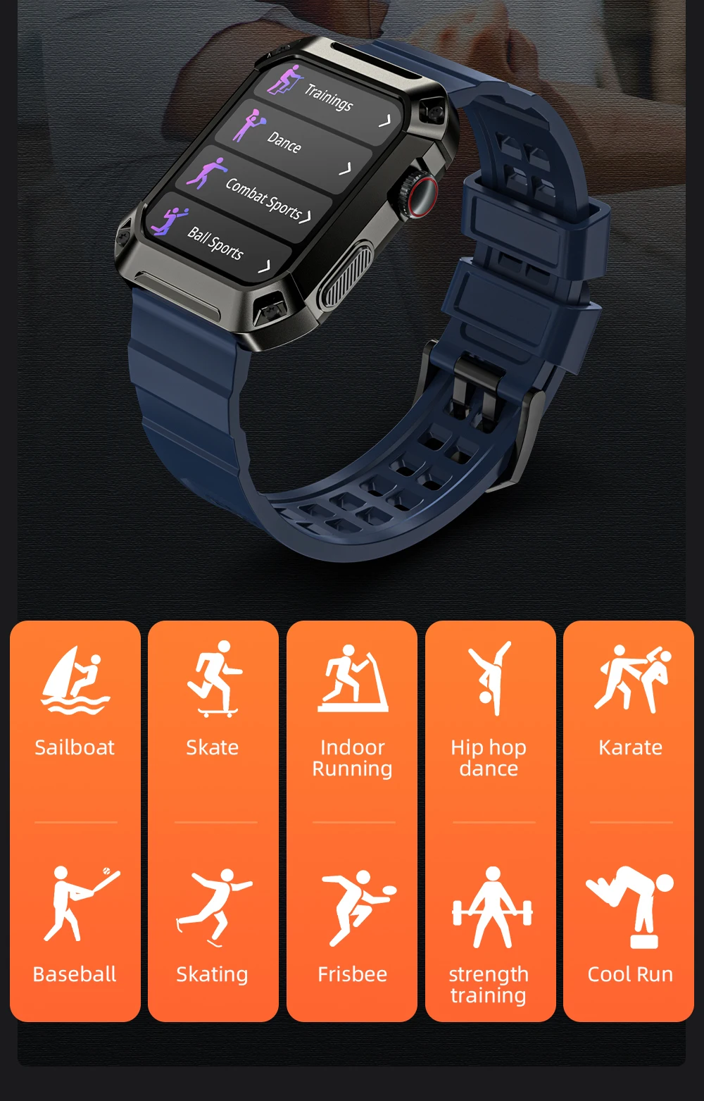 LOKMAT OCEAN 2 Pro Smart Watch Waterproof Bluetooth Calls Smartwatches 1.85 inch Touch Screen Heart Rate Monitor Fitness Tracker LOKMAT OCEAN 2 Pro Smart Watch Waterproof Bluetooth Calls Smartwatches 1.85 inch Touch Screen Heart Rate Monitor Fitness Tracker