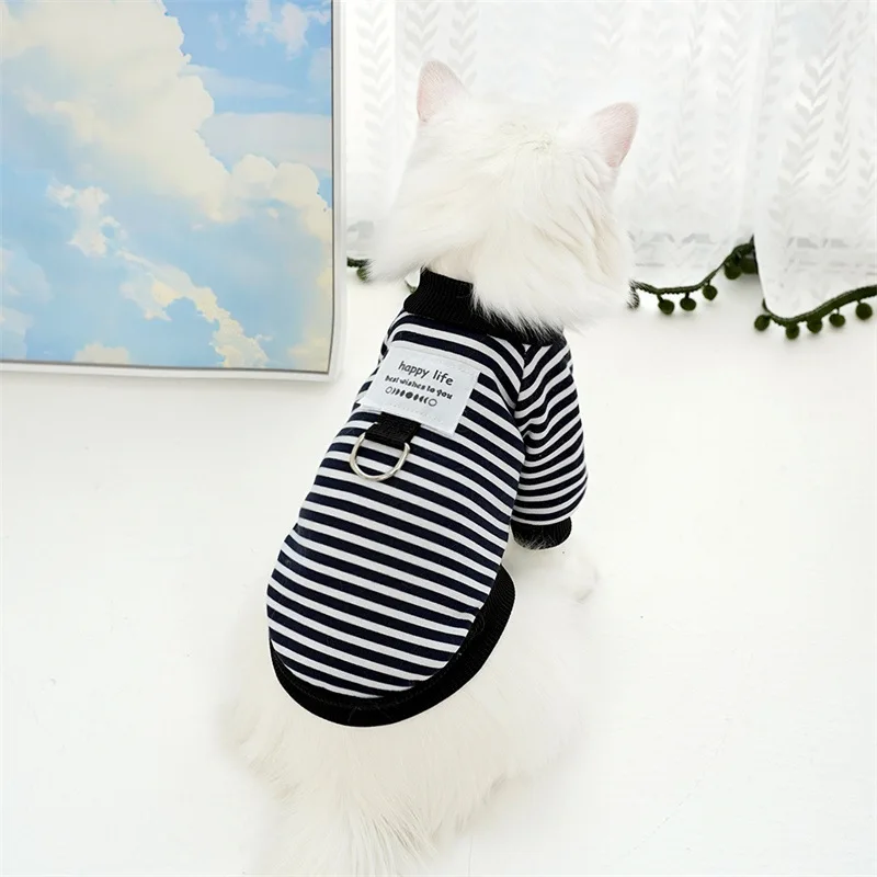 Dog Clothes for Small Dogs Spring Autumn Kitten Puppy Costumes Pet Striped Dog Hoodies Dog Shirt Chihuahua Bulldog Sweatshirt Dog Clothes for Small Dogs Spring Autumn Kitten Puppy Costumes Pet Striped Dog Hoodies Dog Shirt Chihuahua Bulldog Sweatshirt