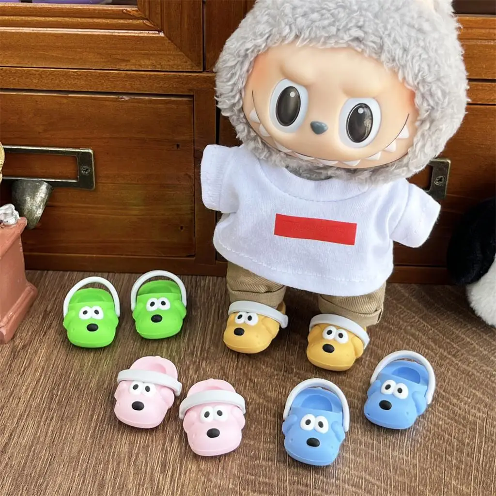 For 17cm labubu shoes puppy dog slippers Dolls Shoes Slipper Toys Casual Sandal Dolls Accessories DIY Doll Toys For 17cm labubu shoes puppy dog slippers Dolls Shoes Slipper Toys Casual Sandal Dolls Accessories DIY Doll Toys