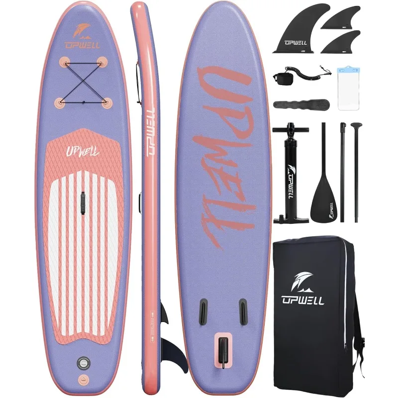 UPWELL 10’2”Stand Up Paddle Board for Youth & Adults, Inflatable Paddle Board with Stable Design