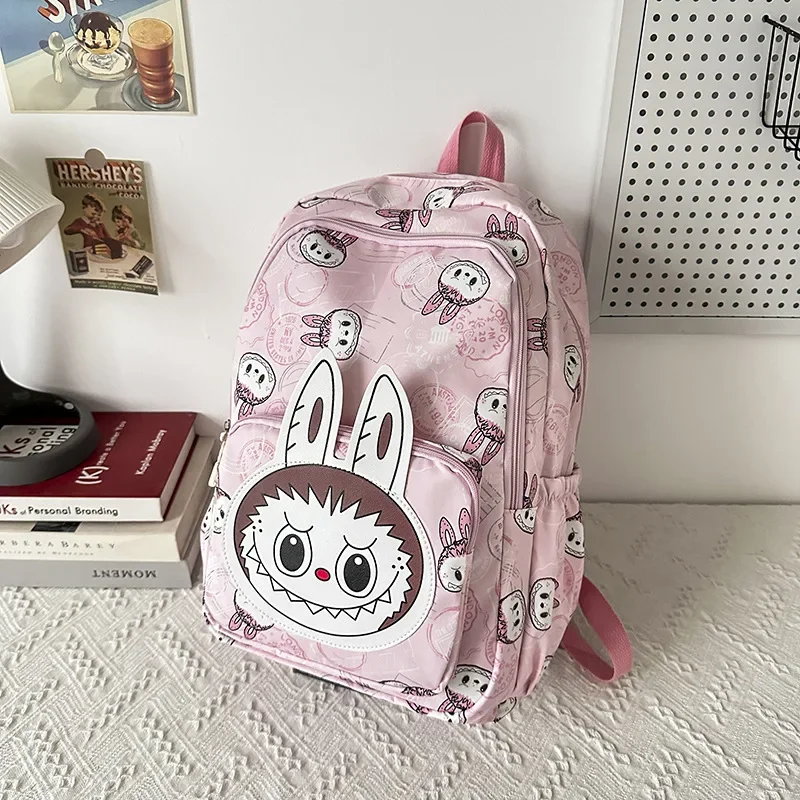 Large Capacity Cartoon Labubu Student Backpack Waterproof Kawaii Brown Monster Kids Cute Shouder Bag Elementary School Use Large Capacity Cartoon Labubu Student Backpack Waterproof Kawaii Brown Monster Kids Cute Shouder Bag Elementary School Use