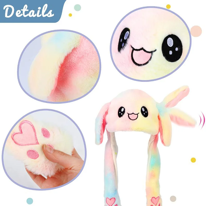 Ear Moving Bunny Hat Cute Costume Cosplay Party Funny Cartoon Game Hat Plush Jumping up Ear Move Hat Novelty Cap for Kids Adult Ear Moving Bunny Hat Cute Costume Cosplay Party Funny Cartoon Game Hat Plush Jumping up Ear Move Hat Novelty Cap for Kids Adult