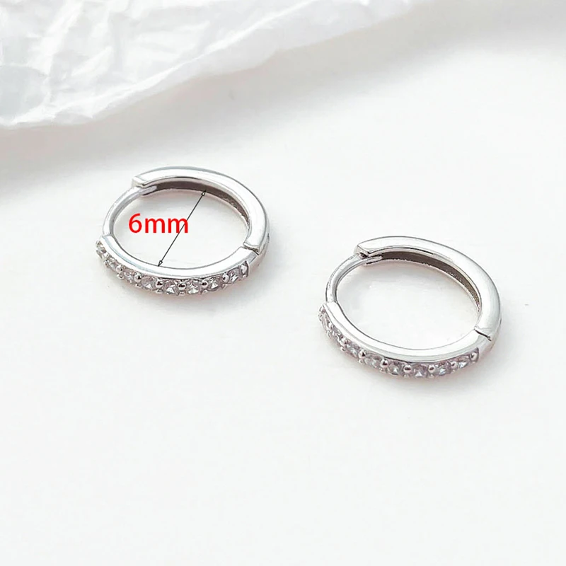 Korean Stainless Steel Round Circle Small Hoop Earrings Women Multicolor Zircon Minimal Punk Cartilage Earring Piercing Jewelry Korean Stainless Steel Round Circle Small Hoop Earrings Women Multicolor Zircon Minimal Punk Cartilage Earring Piercing Jewelry