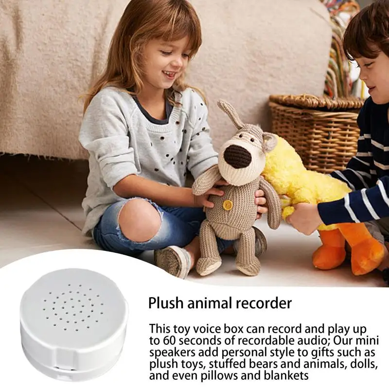 Stuffed Animal Voice Recorder 60 Seconds Button Sound Box Creative Toy Recording Device Voice Recorder Sound Box Recorder For