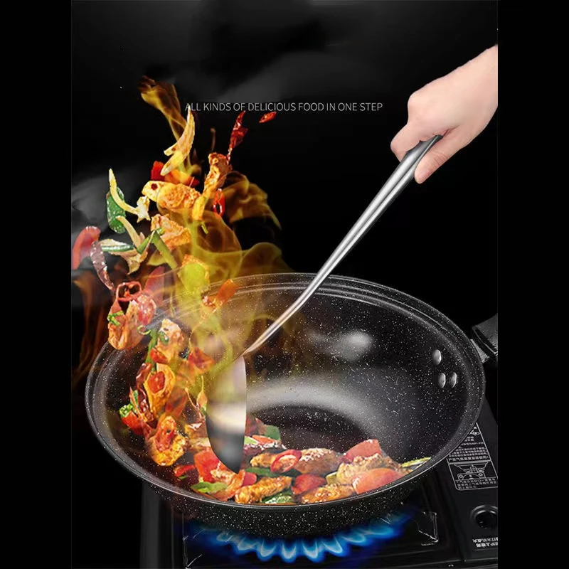 304 Stainless Steel Wok Spatula Metal Kitchen Accessories Slotted Turner Rice Spoon Ladle Cooking Tools Utensil Set Dropshipping