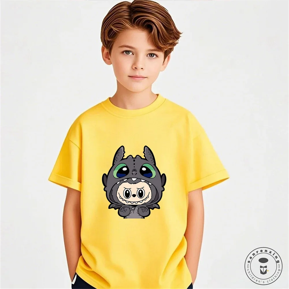 Labubu Girl Short Sleeve T Shirt Cute Print Baby Cotton Tee Tops Cartoon Toddler T-Shirts Summer Children Clothes Birthday Gift Labubu Girl Short Sleeve T Shirt Cute Print Baby Cotton Tee Tops Cartoon Toddler T-Shirts Summer Children Clothes Birthday Gift