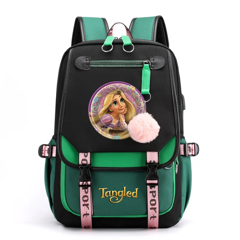 Tangled Rapunzel Princess Backpacks Teenager USB Charging Laptop Backpack Women Men Rucksack Travel Bag Mochila Tangled Rapunzel Princess Backpacks Teenager USB Charging Laptop Backpack Women Men Rucksack Travel Bag Mochila