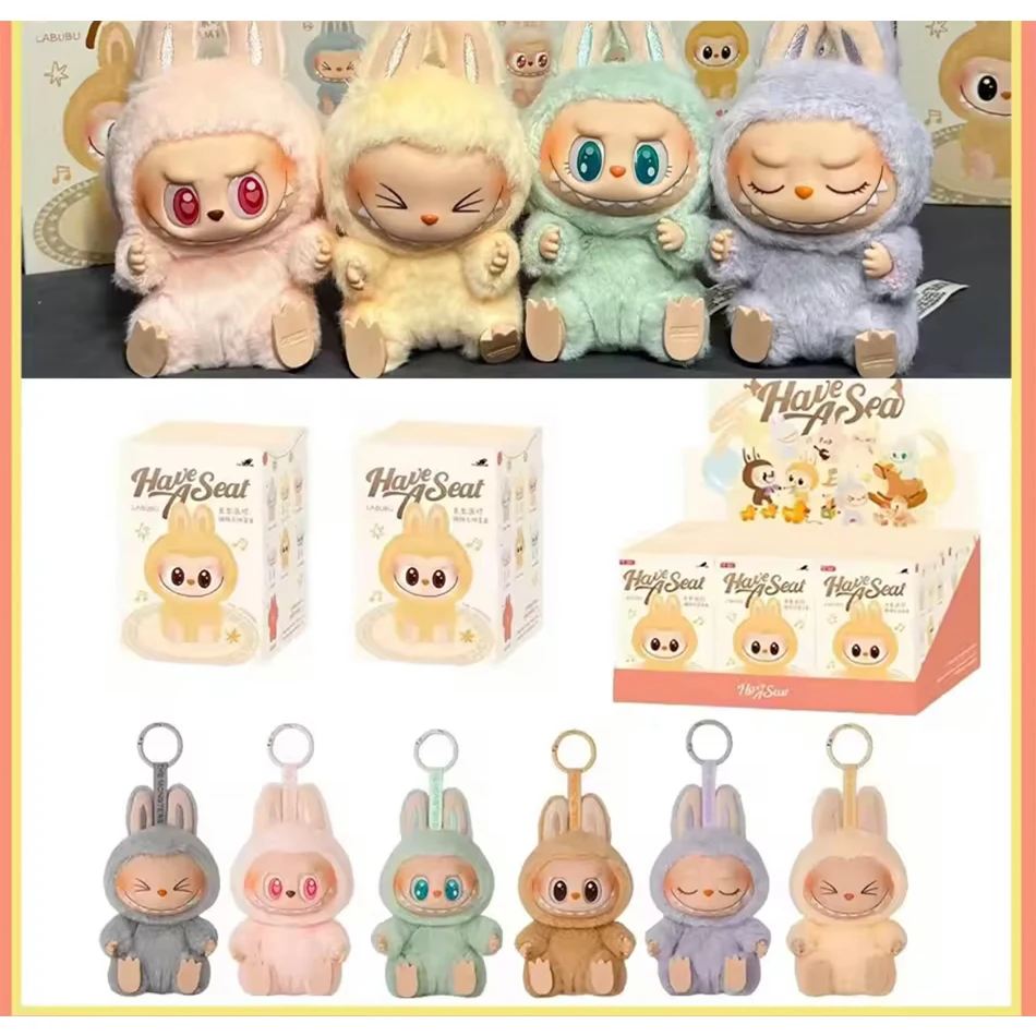 POP MART Macaron 2nd Generation Labubu Sitting Party Vinyl Plush Blind Box Gift Decorative ornaments POP MART Macaron 2nd Generation Labubu Sitting Party Vinyl Plush Blind Box Gift Decorative ornaments