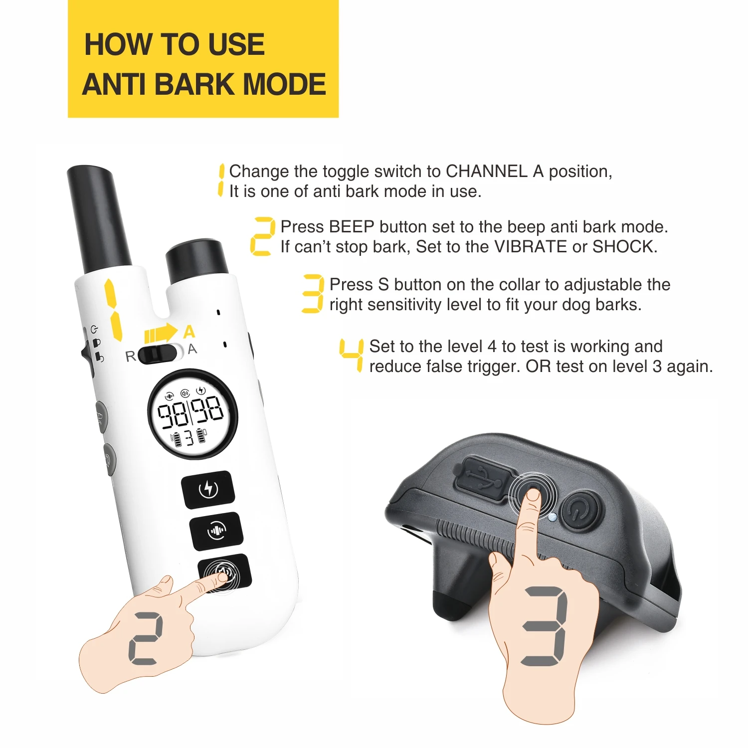 Dog Training Bark Collar 2 in 1 No Bark Control Collar 800M Rechargeable Dog Electric Collar Remote Waterproof Dog Pet Product Dog Training Bark Collar 2 in 1 No Bark Control Collar 800M Rechargeable Dog Electric Collar Remote Waterproof Dog Pet Product