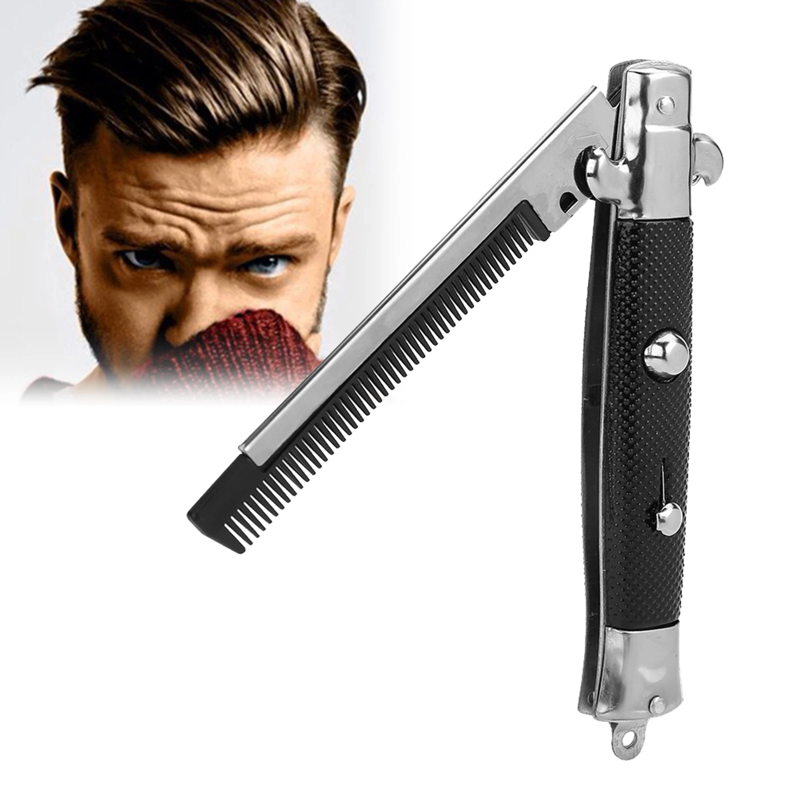 1pcs Folding Spring Comb Mens Womens Beauty Handmade Folding Pocket Clip Hair Moustache Beard Comb Barbershop Pet Modelling 1pcs Folding Spring Comb Mens Womens Beauty Handmade Folding Pocket Clip Hair Moustache Beard Comb Barbershop Pet Modelling