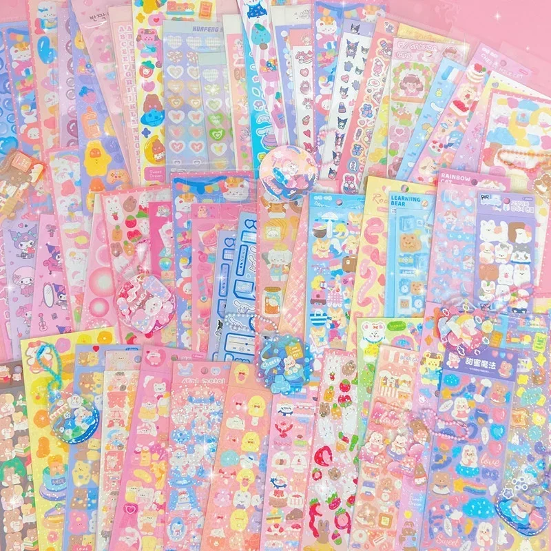 200PCS No-Repeated Sheet Stickers for Kids Kpop Pretty Aesthetic Cute Set Pack DIY Girl Toy Decor Stationery Scrapbooking 200PCS No-Repeated Sheet Stickers for Kids Kpop Pretty Aesthetic Cute Set Pack DIY Girl Toy Decor Stationery Scrapbooking