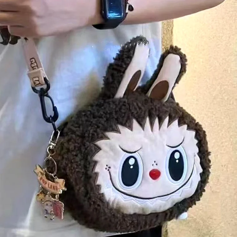 30cm Labubu Shoulder Cartoon Cute Doll Backpack Toy Play Crossbody Pouch Monster Outdoor Travel Bag Christmas Gift