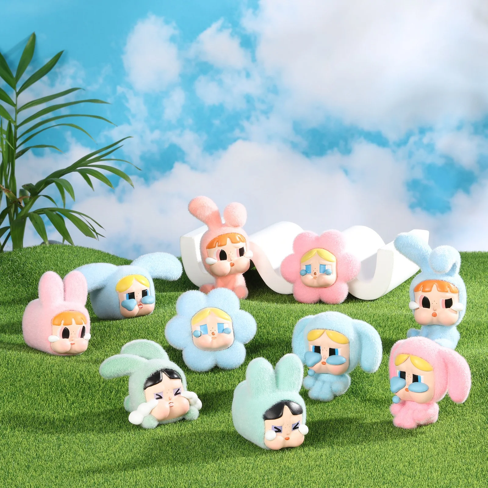 Cartoon Labubu Series Mini Flocking Exquisite Cute Doll Gift Diy Pendant Accessories Decoration Kawaii Toys Gift