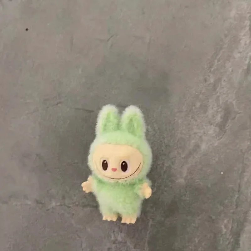 The First Generation Labubu Cute Particle Station Posture Plush Toy Mini Pendant Bag Accessories Diy Mobile Phone Chain Accessor