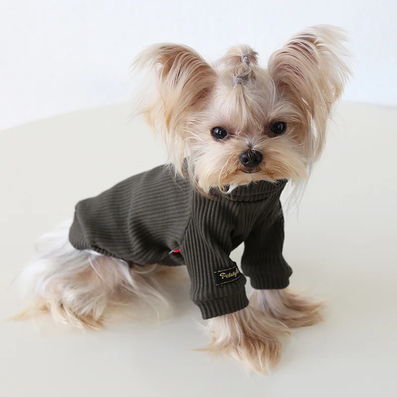 Autumn and Winter New Style Lapel Fly Sleeve Base Shirt High Neck Cat Clothing Pet Base Shirt Clothes Dog Hoodie Puppy Clothes Autumn and Winter New Style Lapel Fly Sleeve Base Shirt High Neck Cat Clothing Pet Base Shirt Clothes Dog Hoodie Puppy Clothes