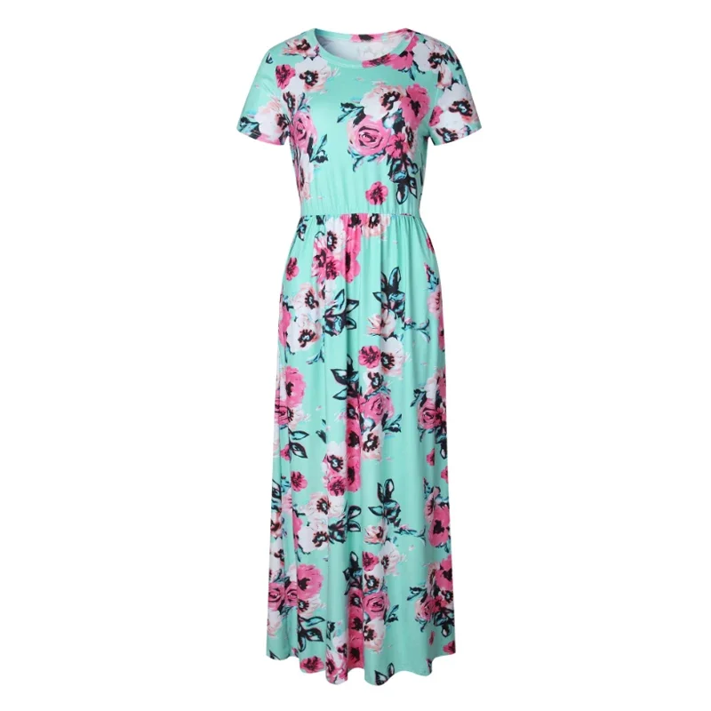 Women Summer Long Dress 2025 Floral Print Boho Beach Dress Ladies White Maxi Evening Party Dress Sundress Vestidos de festa