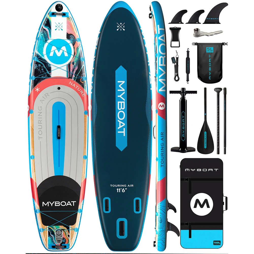 Myboat SUB Waterproof Inflatable Paddle Board 11'6''x35''x6''Adult Standing Style Aquatic Fishing With Accessories SUP сапборд