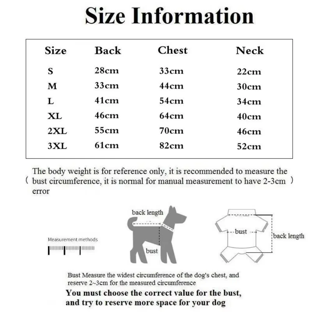 Pet Dog Jumpsuit Full Cover Dog Recovery Suit After Surgery Anti Shedding Bodysuit Pet Claming Pajamas Small Medium Large Dog