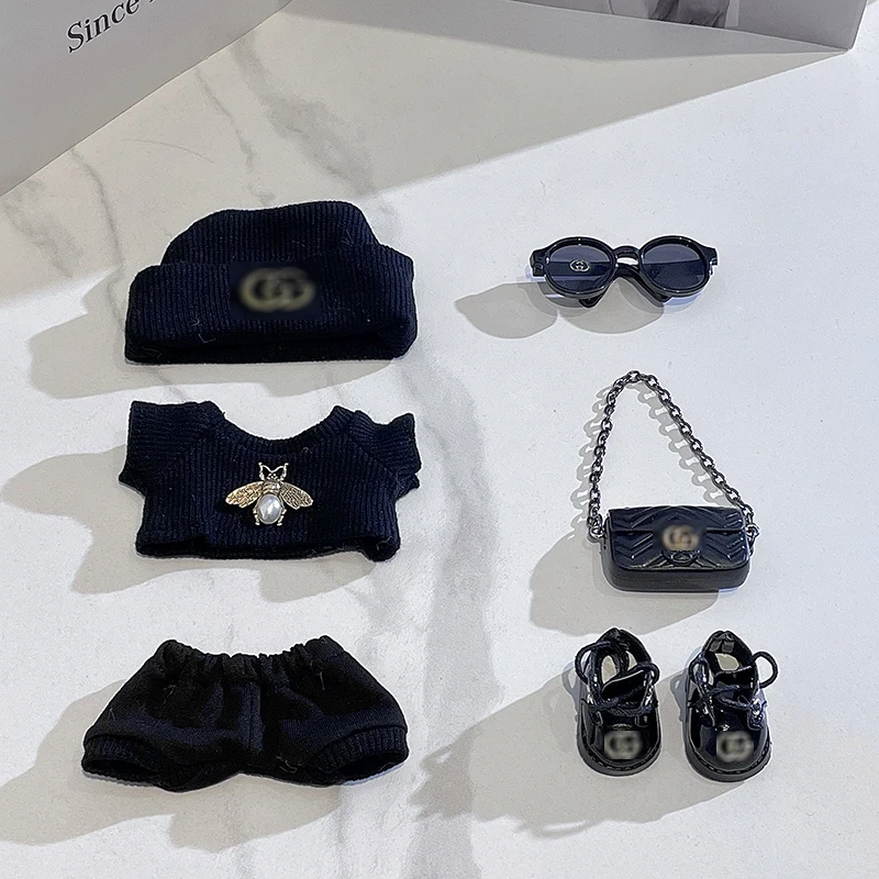 Cute Fashion Labubu V1 V2 Knitted Sweater Labubu Pendant Cute Style Pleated Skirt Set Handmade Custom Luxury Dress Doll Shoes TY Cute Fashion Labubu V1 V2 Knitted Sweater Labubu Pendant Cute Style Pleated Skirt Set Handmade Custom Luxury Dress Doll Shoes TY