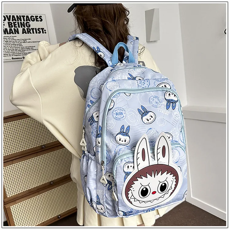 Large Capacity Cartoon Labubu Student Backpack Waterproof Kawaii Brown Monster Kids Cute Shouder Bag Elementary School Use Large Capacity Cartoon Labubu Student Backpack Waterproof Kawaii Brown Monster Kids Cute Shouder Bag Elementary School Use