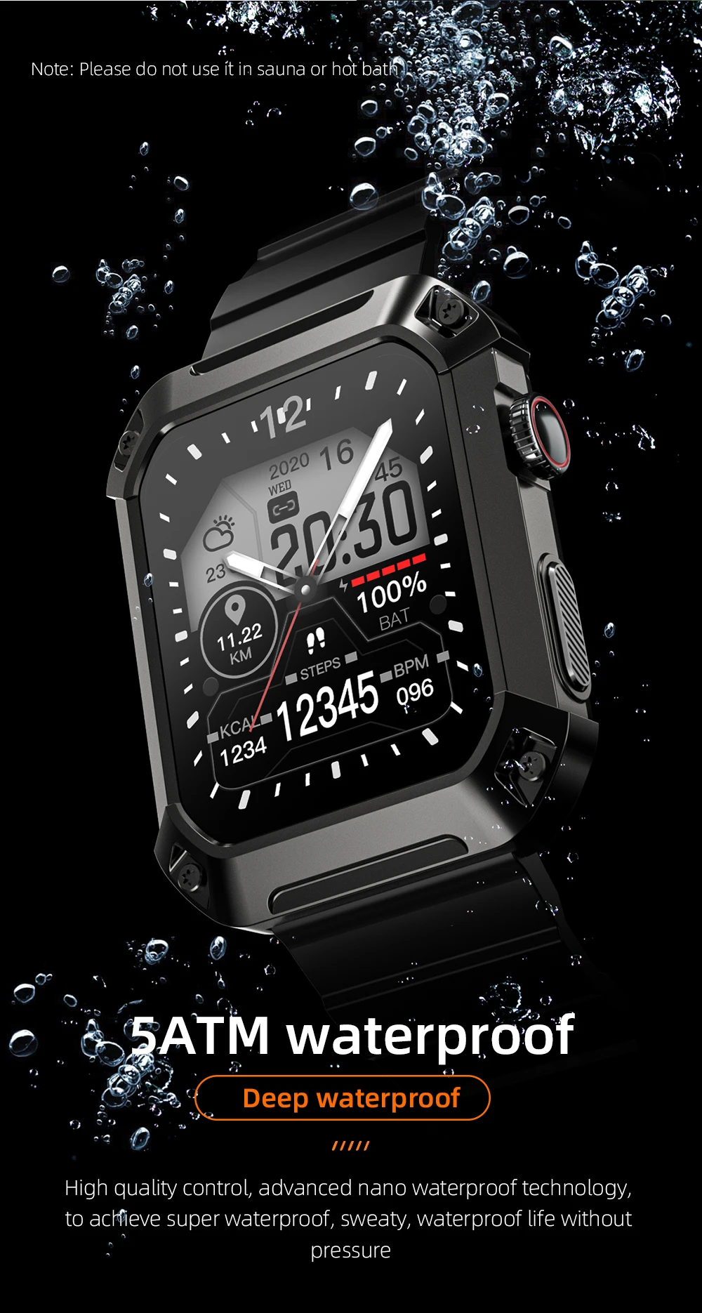 LOKMAT OCEAN 2 Pro Smart Watch Waterproof Bluetooth Calls Smartwatches 1.85 inch Touch Screen Heart Rate Monitor Fitness Tracker LOKMAT OCEAN 2 Pro Smart Watch Waterproof Bluetooth Calls Smartwatches 1.85 inch Touch Screen Heart Rate Monitor Fitness Tracker