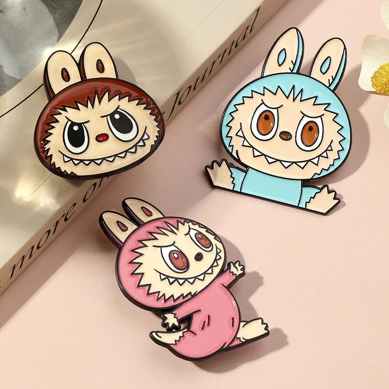 Labubu Enamel Badge Cartoon Cute Student Boys Girls Fashion Jewelry Brooches Delicatation Mini School Bag Clothes Ornament Gift Labubu Enamel Badge Cartoon Cute Student Boys Girls Fashion Jewelry Brooches Delicatation Mini School Bag Clothes Ornament Gift