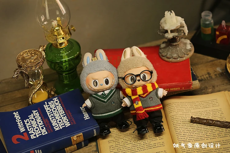 Labubu Rabu Doll Clothes Set Pendant Doll Clothes Decoration 15 17cm Size Doll Clothes School Uniform Magic Academy