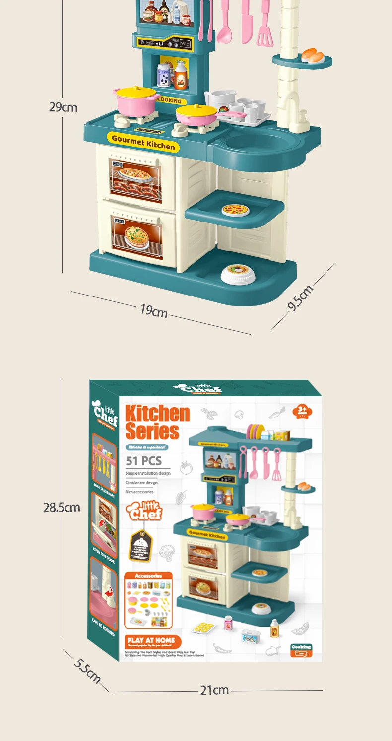 Kids Play Kitchen Accessories, Playset Toys Kitchen Foods Pans Milk Pots Breads Fork for Kid 3+ Boys and Girls Kids Play Kitchen Accessories, Playset Toys Kitchen Foods Pans Milk Pots Breads Fork for Kid 3+ Boys and Girls