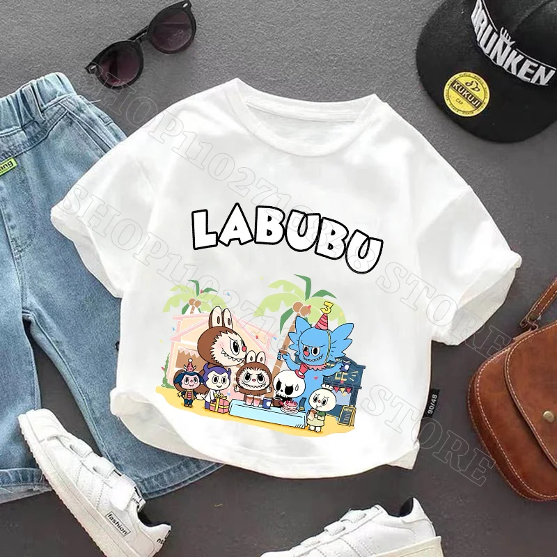 Labubu Cute Boys Girls Clothes Cartoon Character Graphic Print Child T Shirts Cool Comfortable Fashion Tops Birthday Party Gifts Labubu Cute Boys Girls Clothes Cartoon Character Graphic Print Child T Shirts Cool Comfortable Fashion Tops Birthday Party Gifts