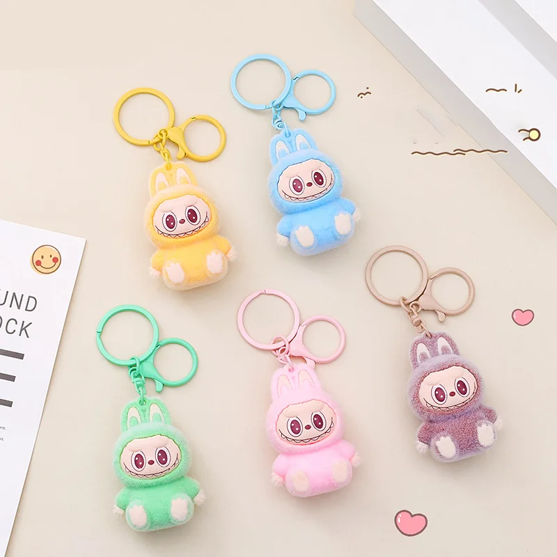Labubu Keychain Cartoon Labubu Backpack Pendant Decorative Car Keychain Model Doll School Bag Charm Cute Keyring Festivals Gifts Labubu Keychain Cartoon Labubu Backpack Pendant Decorative Car Keychain Model Doll School Bag Charm Cute Keyring Festivals Gifts
