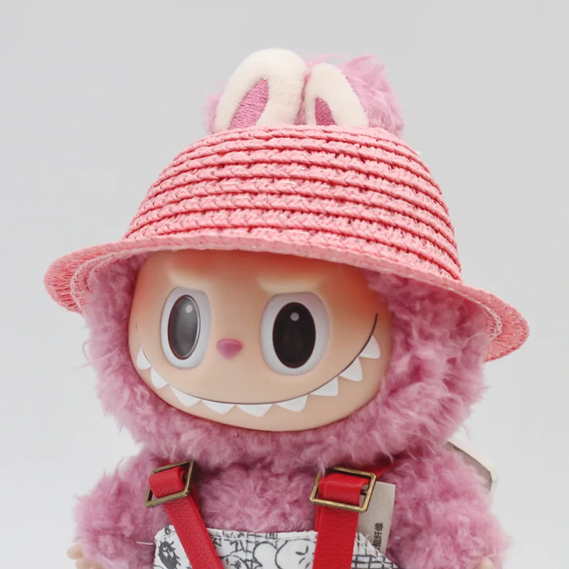 Labubu Hat Open Top Straw Hat Woven Hat Labubu Party Clothing Accessories Countryside Style Labubu Outfit for Sitting Party Labubu Hat Open Top Straw Hat Woven Hat Labubu Party Clothing Accessories Countryside Style Labubu Outfit for Sitting Party