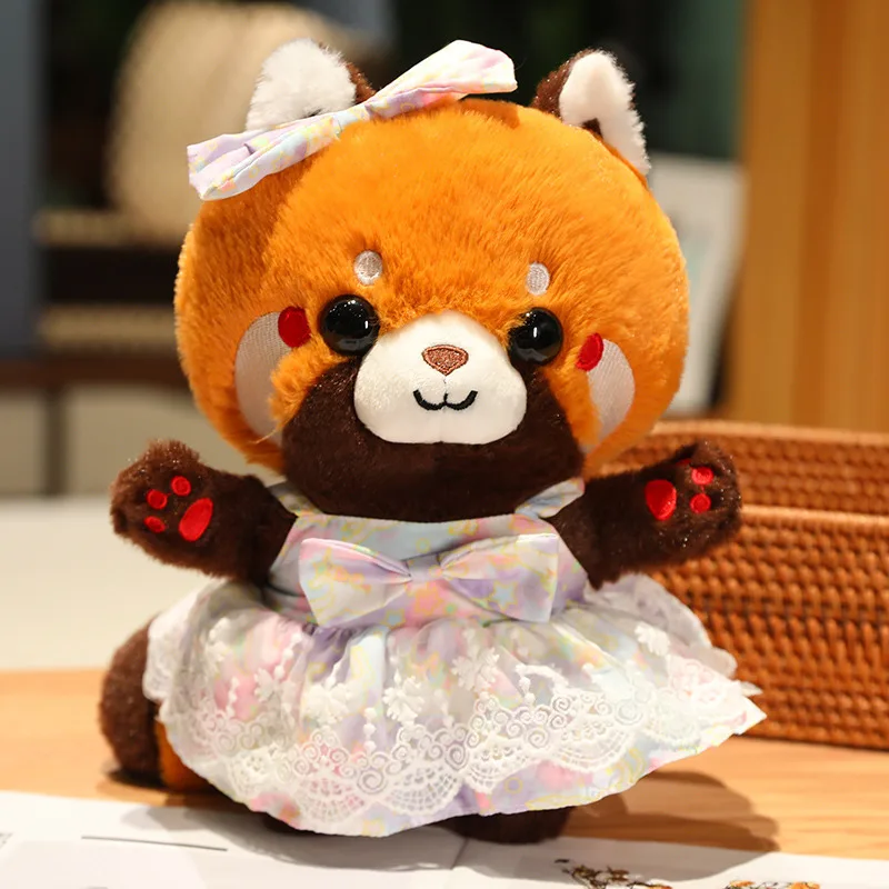 30cm cute raccoon into red brown red panda cosplay dress up plush toy Plush animal Soft pillow birthday gift for children 30cm cute raccoon into red brown red panda cosplay dress up plush toy Plush animal Soft pillow birthday gift for children