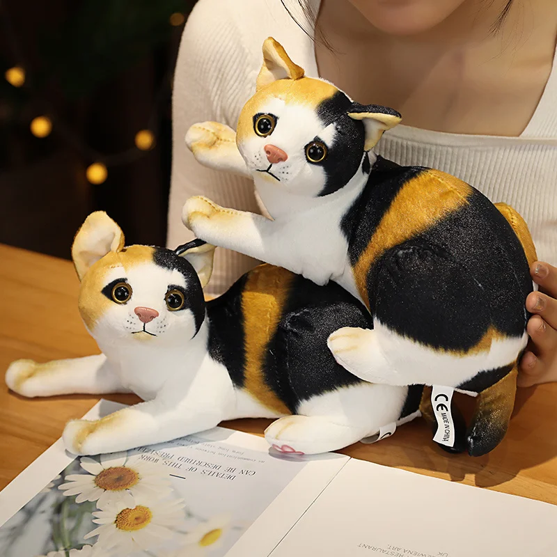 1pc 4 Colors INS Like Real Prone Cat Plush Doll Stuffed Pure Colors Grey White Yellow Kitten Toy Pets Animal Kids Gift 1pc 4 Colors INS Like Real Prone Cat Plush Doll Stuffed Pure Colors Grey White Yellow Kitten Toy Pets Animal Kids Gift