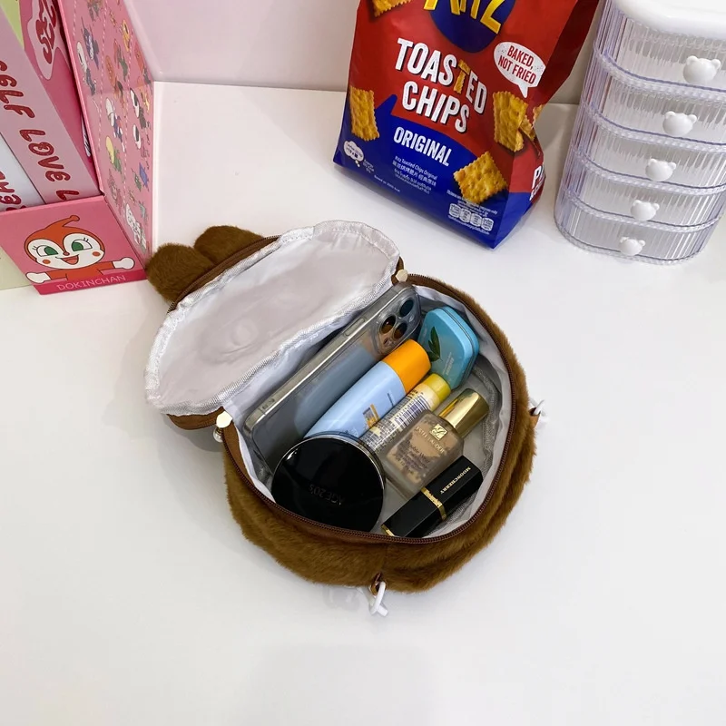 Labubu The Monste Plush Make Up Cosmetic Bag Kawaii Cartoon Large Capacity Storage Bags Portable Handbag Shoulder Bag Girl Gifts Labubu The Monste Plush Make Up Cosmetic Bag Kawaii Cartoon Large Capacity Storage Bags Portable Handbag Shoulder Bag Girl Gifts