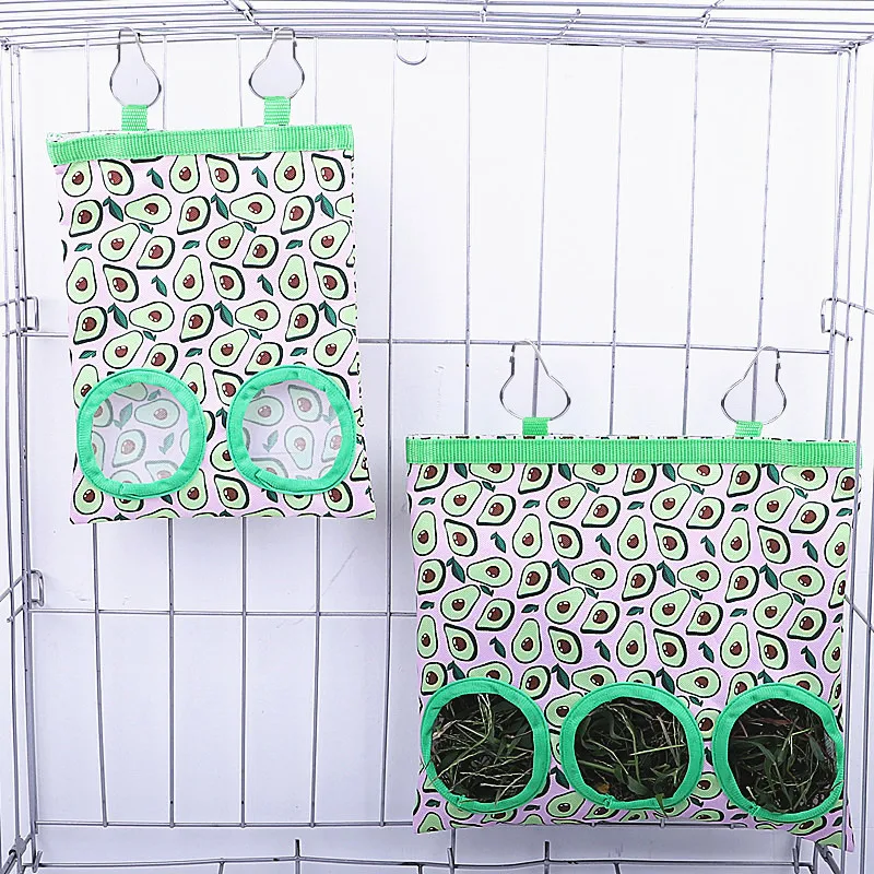 2/3 Holes Hanging Hay Bag with hooks for Bunny Guinea Pigs Small Animal Feeder Rabbit Food Dispensers Bag Pet Feeding Bag 2/3 Holes Hanging Hay Bag with hooks for Bunny Guinea Pigs Small Animal Feeder Rabbit Food Dispensers Bag Pet Feeding Bag