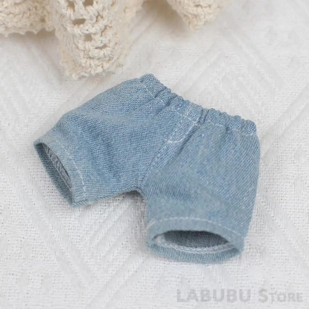 17cm Labubu Outfit Clothes Hoody Jeans Leisure Sports Set Kawaii Decor Ropa Labubu Accessories Doll Little Clothes DIY Kids Gift
