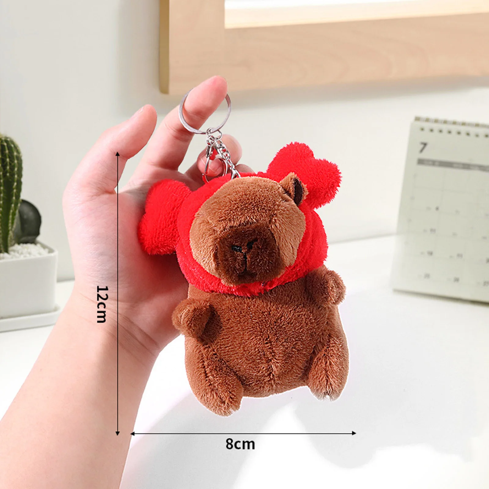 Cute Cartoon Capybara Pendant Plush Toy Doll Bag Hanging Ornaments Cute Kapila Keychain Doll Desktop Doll Ornaments Car Pendant